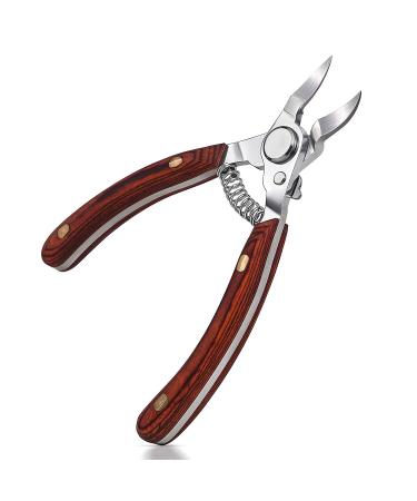 FERYES Professional Wooden Handle Toenail Clipper - Sharp Wide Jaw for Ingrown Thick Nails - Buy Online on SooperMarket.com
