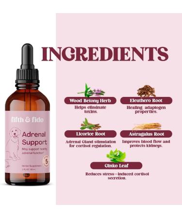 Dog Adrenal Support - Herbal Kidney & Cushings Treatment - 2 Fl Ounces - Buy Online on SooperMarket.com
