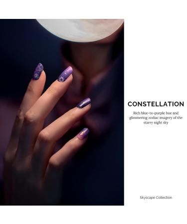 Nailog Semi Cured Gel Nail Strips - 34 Pcs Gel Nail Stickers | Buy 2 Get 1 UV Lamp | Long Lasting & Glossy Finish | Gradient Color Constellation - Buy Online on SooperMarket.com