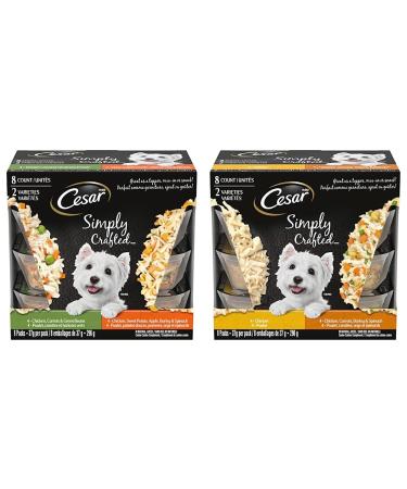 CESAR Simply Crafted Wet Dog Food Variety Packs | Adult Dog Food with Chicken Vegetables Fruits and Grains