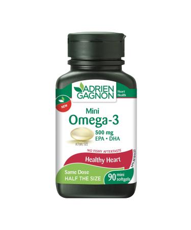 Adrien Gagnon - Mini Omega-3 Fish Oil - 500mg EPA DHA- 90 softgels