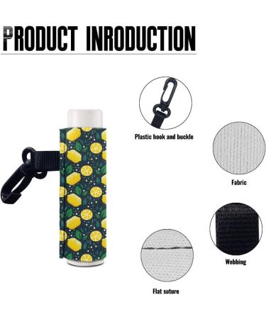 SCRAWLGOD Lemon Print Lip Balm Holder Keychain Portable Lip Balm Sleeve keychain Chapstick Holder Secure and Nice Hand Feeling Set of 5 Lemon 5 - Buy Online on SooperMarket.com