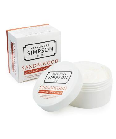 Simpson Shaving Brushes Simpsons Ultra-Glide Sandalwood Shaving Cream 180 ml Solid Color Est ndar