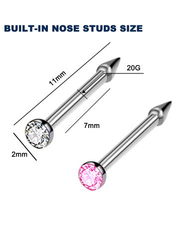 4-Pack Nose Piercing Kit | Disposable Self Piercing Gun with Built-in Studs | Safe & Convenient | Ideal for Family Use (White + Pink) - Buy Online on SooperMarket.com