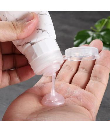 Gemice Travel Bottles Set - TSA Approved, Leak Proof, Silicone 3oz Containers for Toiletries - 4 Pack (White) - Buy Online on SooperMarket.com