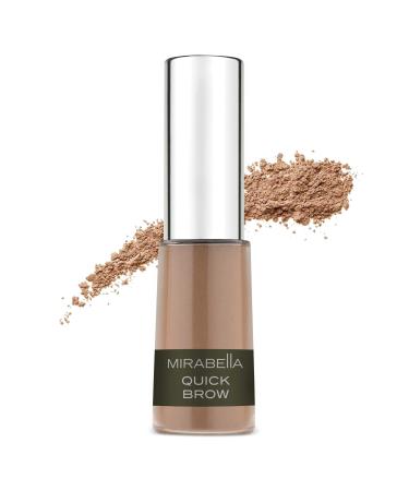 Mirabella Quick Brow Powder  Light/Medium - Powder Filler for Beautiful Eyebrows - Skin-Conditioning and Nourishing Shea Butter - Long-Lasting and Buildable Formula with Zero Fallout - Paraben-Free