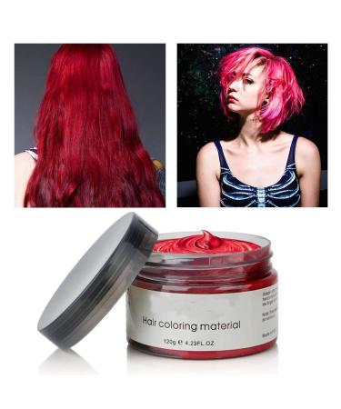 Temporary Hair Wax Color - Washable Hairstyle Dye for Men & Women | Natural Ingredients - 120g Red - Buy Online on SooperMarket.com