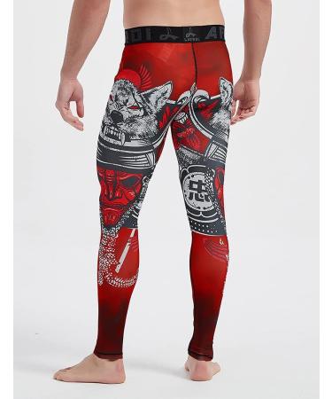 LAFROI YSK08 Quick-Dry Compression Leggings with Waistband for Men - M Warrior | Best International Shipping - Buy Online on SooperMarket.com