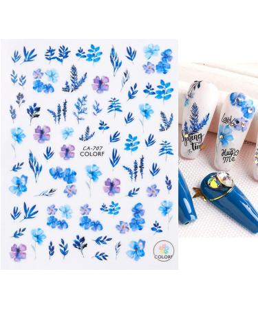 Flowornament 3D Nail Stickers - 5 Sheets Decals for Nail Art | Designer Flower Nail Design - Buy Online on SooperMarket.com