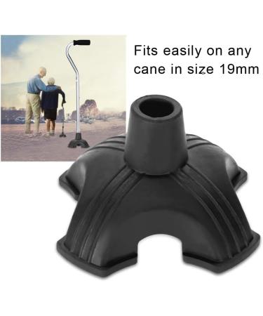Cane Tip 19MM Practical Rubber Walking Cane Tip 4.7 * 4.7Inch Black AntiSkid for Elderly Grandpa Gifts Father - Buy Online on SooperMarket.com