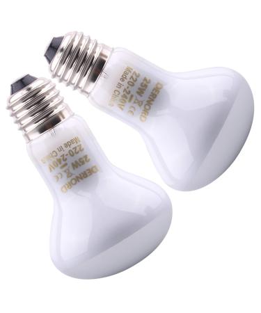 Dernord basking thermal ramp Terrarium 25W - reptiles basking light bulb heat lamp Turtle Dabylight Spot Lamp Animals for Lchildkrot Bartagame snakes Achachnecken Terrarium 2pack White Basking Heat lamp 25W
