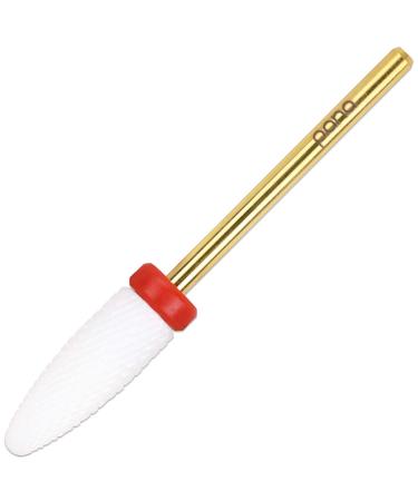 Pana Professional USA Ceramic White Flame Cone Shaped Bit Nail Drill 3/32 Shank Size (Fine  Flame Bit) Fine Flame Bit