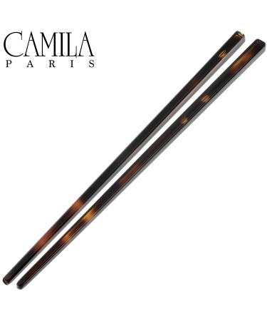 Camila Paris AD28/2 French Twist Stick Hair Pin Set - Set of 2 Tortoise Shell Hair Pins - Made in France - Buy Online on SooperMarket.com