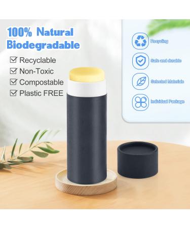 MuuuDM 2.5oz Paperboard Deodorant Containers - Set of 10 | Push-Up Style | Eco-Friendly Cardboard | DIY Natural Deodorant & Lotion Bars Holder - Buy Online on SooperMarket.com