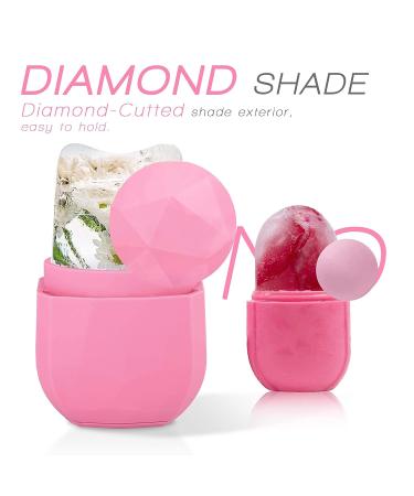DeliSoul Ice Roller for Face, Eyes & Neck - Upgraded Leak-Proof Silicone Mold for Tightening, De-Puffing & Brightening Skin Care - Reusable Facial Massage Tool in Pink - Buy Online on SooperMarket.com