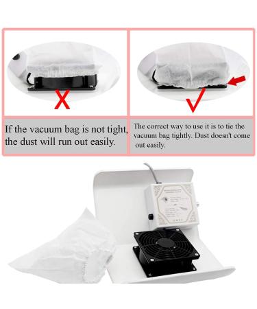 10 White Non-Woven Nail Art Dust Collector Pouches - Replacement Bags for Nail Equipment - Buy Online on SooperMarket.com