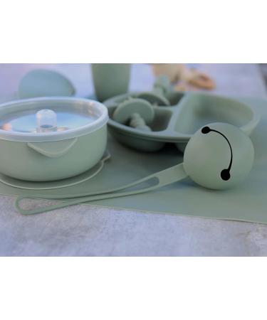 OLGS Silicone Pacifier Box for Babies - BPA-Free Pacifier Holder Storage Case & Strap - Sage Green - Ideal for Toddlers - Buy Online on SooperMarket.com
