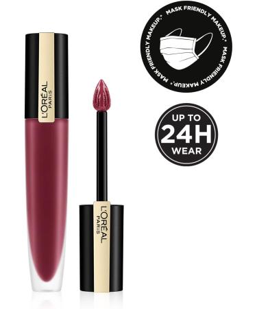 L'Oreal Paris Rouge Signature Matte Liquid Lipstick 103 I Enjoy Purple 7 ml - Long Lasting, Vivid Color - Pack of 1 - Buy Online on SooperMarket.com