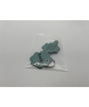 Copter Farm Dog Brand Bag - Engraved Art Leather & Real Leather Dog Collar | Custom Push Button | Turquoise Flower Design - Buy Online on SooperMarket.com