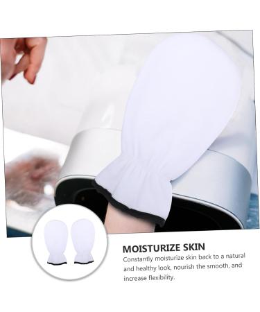 Gogogmee 1 Pair Exfoliating Hand Gloves Lotion Gloves Overnight for Women Hand Care Gloves Hands Hand Calluses Remover Gloves Hydrating Gloves Exfoliating Mitts White Flannel 29x16cm - Buy Online on SooperMarket.com