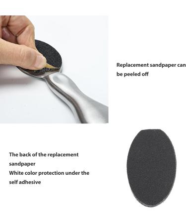 Pedicure Foot File Double Sided Professional 10 Replaceable Sandpaper Foot Callus Scrubber Portable Dead Skin Removal for Home - Buy Online on SooperMarket.com