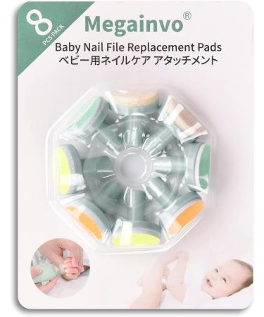 8 PCS Replacement Grinding Heads for Electric Baby Nail Files - Multicolored Accessories for Standard Nail Clippers - Buy Online on SooperMarket.com