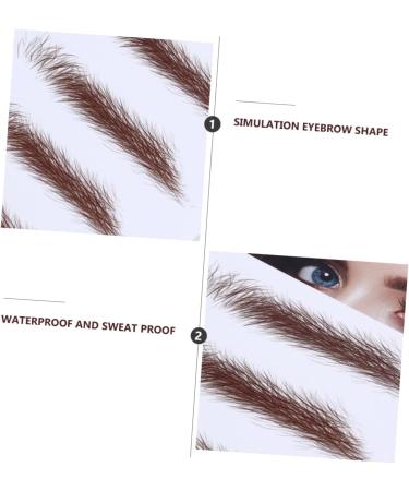 Baluue 8 Pcs Eyebrow Stickers Hair Like Eyebrows Authentic Eyebrows Fake Water Transfer Paper with Soy Ink 21x15cmx2pcs Brown 4x2pcs - Buy Online on SooperMarket.com