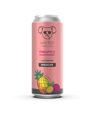 KAYTEA Pineapple Passionfruit and Hibiscus Ice Tea (1 x 330 mL) - Hibiscus Infusion - Pineapple and Passionfruit Flavours - Organic Certified & Natural Ingredients 1 x 330mL Pineapple Passionfruit