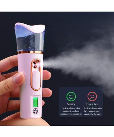 FANTEXY Nano Facial Mister with Skin Analyzer & Moisture Tester - Portable Mini Cool Face Mist Steamer for Eyelash Extensions & Hydration - Buy Online on SooperMarket.com