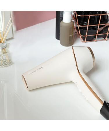 Remington Proluxe Ionic Hairdryer 2400W Rose Gold - AC9140 | Styling Shot, OPTIHeat Control | Rose Gold Hair Dryer - Buy Online on SooperMarket.com