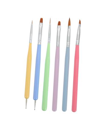 Mikinona 1 Set Nail Pen Manicure Supplies Nail Art Drawing Pen Nail Dotting Tool Kit Gel Nail Brush Nail Art Liner Brush DIY Nail Painting Tool Kit De U as De Gel Nails Supplies Lotus Wood