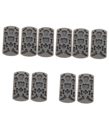 Amosfun 10 Pcs Cake Mold Maniquine Human Skeleton Mold Halloween Chocolate Fondant Cakes Molds Skull Molds Chocolate Molds Fondant Molds Aromatherapy Mold Manikin Dessert Silica Gel Candle 21X11CMx5pcs