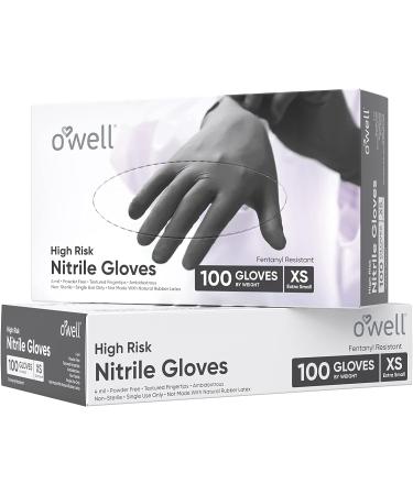 OWell High Risk Nitrile Gloves | Fentanyl Resistant 4mil Latex-Free Medical Exam Gloves - X-Small (100 Count) - Buy Online on SooperMarket.com