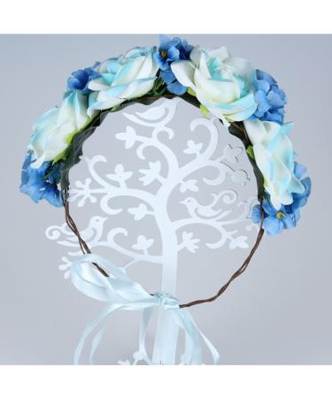 Artificial Hair Bands - Blue Simulation Rose Headband for Party & Wedding Accessories (1 Piece) - Buy Online on SooperMarket.com