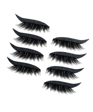 Dajidafu 4 Pairs Eyeliner Decal Eyelash Sticker Lady Accessories Self-adhesive Dating Prop Multipurpose Makeup Tool Eyelashes Type 4