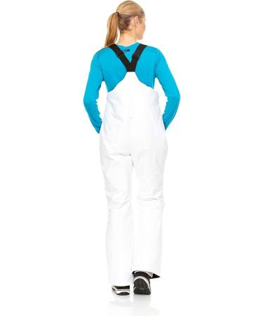 Swiss Alps Women's Water Resistant Ski Bib Pants - Modern Fit, Small, Winter White - Buy Online on SooperMarket.com