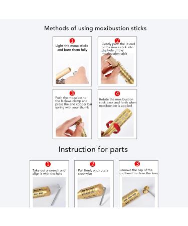 Portable Copper Moxibustion Stick | Multifunctional Moxa Massage Tool for Beauty Salons - International Shipping - Buy Online on SooperMarket.com