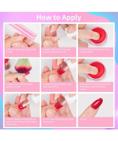 Mobray Dip Powder Nail Kit Starter Set - 8 Colors with Classic Nude, Glitter, and Glow in the Dark Shades - DIY Nail Art Manicure for Beginners - Buy Online on SooperMarket.com