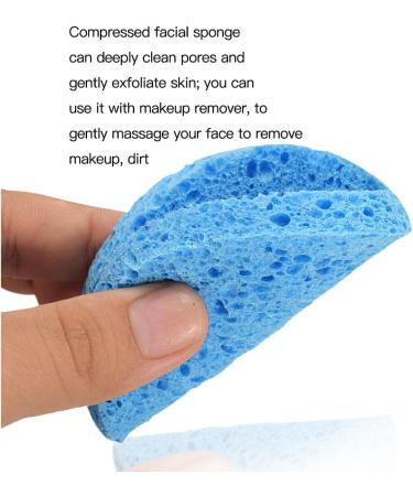 kawehiop 10 Pieces Facial Cleaning Sponges Exfoliating Round Reusable Cosmetic Sponge Professional Skincare Clean Beauty - Buy Online on SooperMarket.com