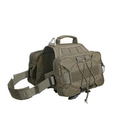 Excellent elite spanker service hunt dog backpack dog dish saddlebag hundred bag adjustable moll dog backpack for medium-sized large dog (rgn-l) l military green
