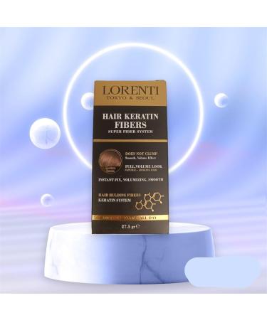 Lorenti Hair Keratin Fibers | Hair Building Powder | Instant Fix Volumizing Smooth | No Clump | Medium Brown 27.5 gr - Buy Online on SooperMarket.com