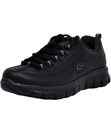 Skechers for Work Women's Sure Track Trickel Slip Resistant Work Shoe 8 Black