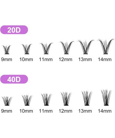 240pcs 20D+40D 0.07 D Curl Mix Cluster Eyelashes Extensions - Soft & Natural False Eyelashes for DIY Extension at Home - 240 Count - Buy Online on SooperMarket.com