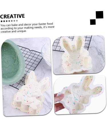 Easter Egg Silicone Mold Rabbit Fondant Molds Tapas De Ajustables Molds for Resin Easter Fondant Silicone Body Wash Scrubber Homemade Cookies DIY Silica Gel Cheese Dessert 19X13X3CM - Buy Online on SooperMarket.com
