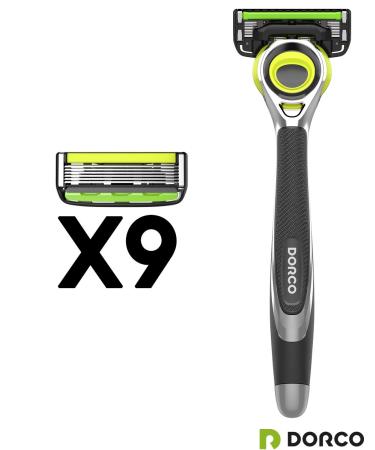 Dorco Pace 6 Pro 3D Motion Razor System - 1 Handle + 9 Cartridge Set - Buy Online on SooperMarket.com