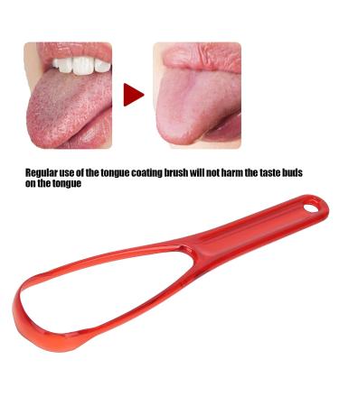 Buy Tongue Scraper - Plastic Tongue Cleaner & Brush for Fresh Breath | Heal Bad Breath for Adults & Kids (Red) - Buy Online on SooperMarket.com