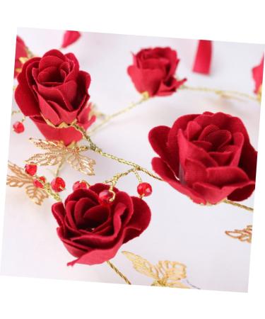 minkissy Red Headband Bridal Head Headgear Miss Nationality Accessories Red - Buy Online on SooperMarket.com