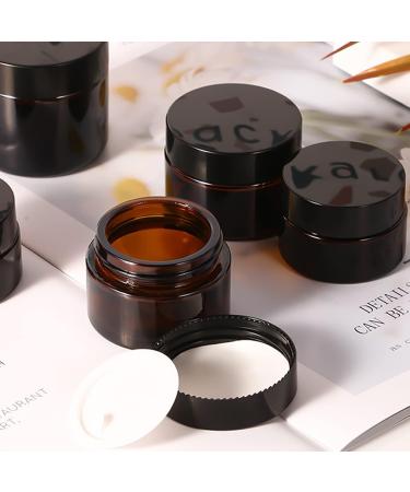 6-Pack Refillable 60ml Cosmetic Containers with Black Lids - Travel Pots for Creams Lotions & Mini Candles | Brawlas Ointment Doses - Buy Online on SooperMarket.com