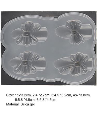 High Toughness Silicone Nail Carving Mold - 3D Bear & Butterfly Manicure Tools for Creative Home Nail Art - Buy Online on SooperMarket.com