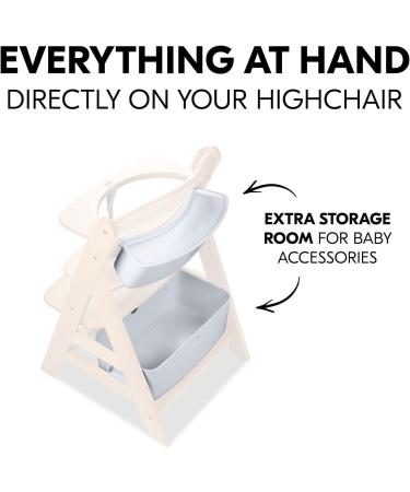 Hauck Alpha+ White Storage Box Set - Set of 2 | Practical Organising Boxes for Highchair - Buy Online on SooperMarket.com